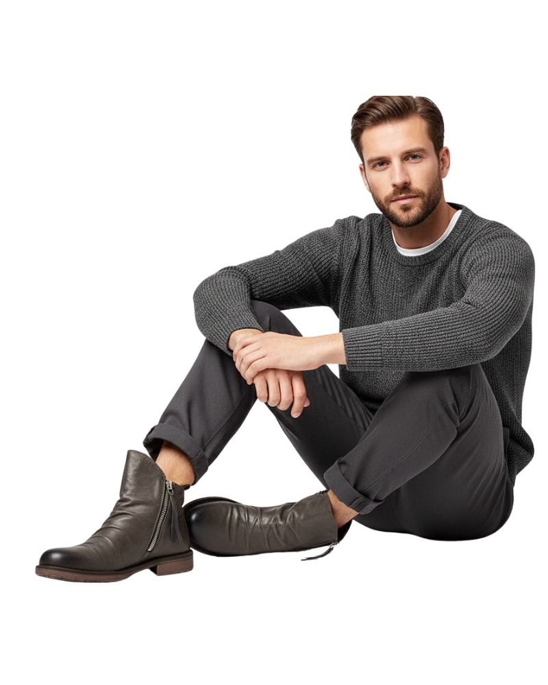 Connor Men's Zip-Up Ankle Boots – Modern Chelsea-Inspired Boots with Sleek Everyday Style