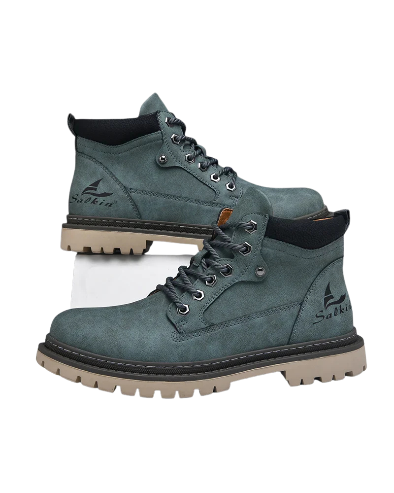Ernie Men’s Leather Boots – Durable Comfort Fit Ankle Boots with Rugged Sole
