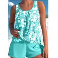 Tankini Femme Adalina – Maillot à Imprimé Fleuri avec Short & Coupe Sans Manches Confortable