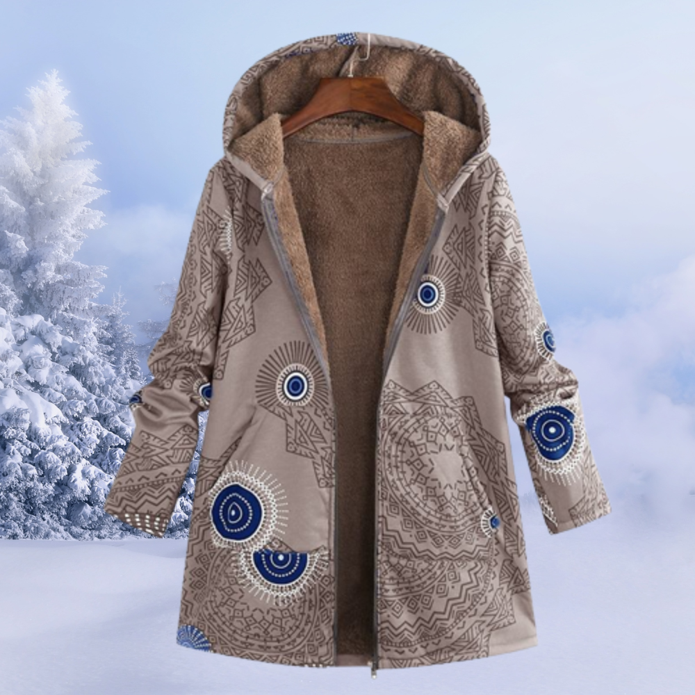 Eliana Women's Hooded Teddy Jacket – Cozy Soft Fleece Coat for Everyday Winter Comfort