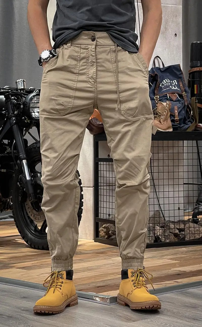 Niels Men's Stretch Cargo Pants – Comfortable Spandex Utility Pants for Daily Wear