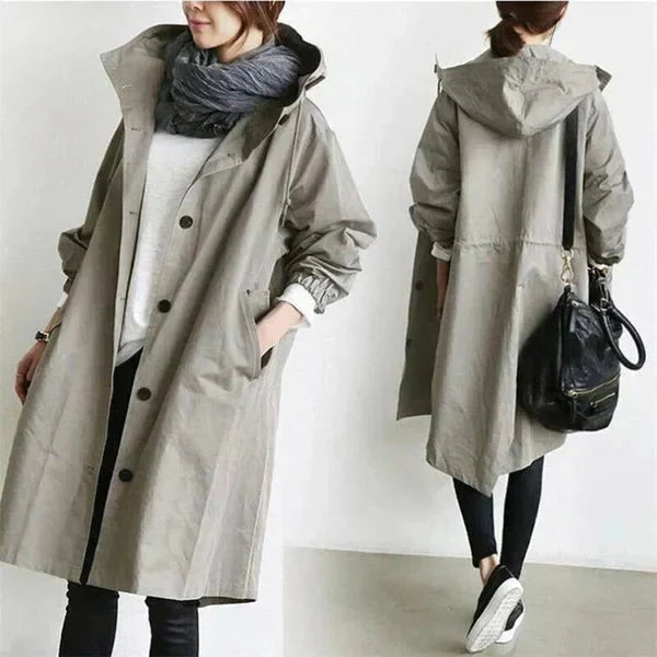 Simone Women's Waterproof Rain Coat – Breathable Hooded Urban Jacket