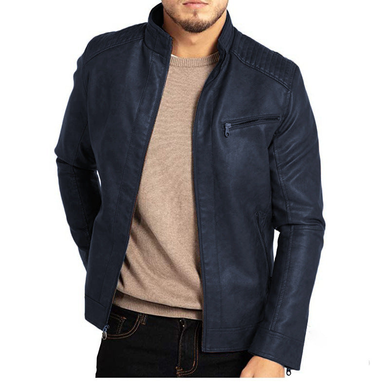 Ansel Men's Vintage Leather Jacket – Classic Durable Leather Bomber with Timeless Style