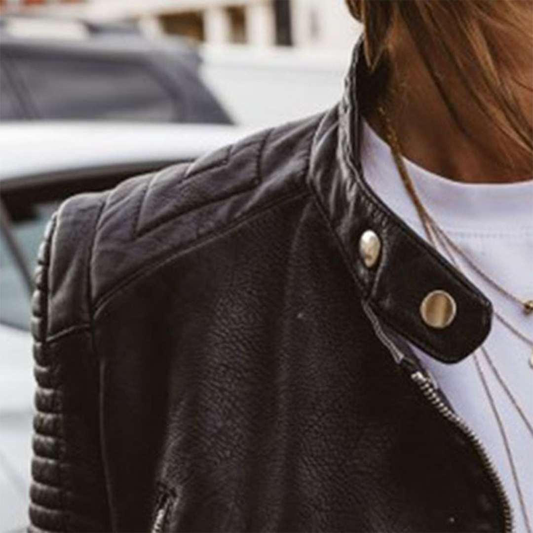 Juliet Veste Femme en Cuir Véritable – Blouson Ajusté Élégant & Intemporel