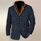 Aaron Men’s Vintage Jacket – Retro Chic Casual Coat with Soft Lining & Leather Details