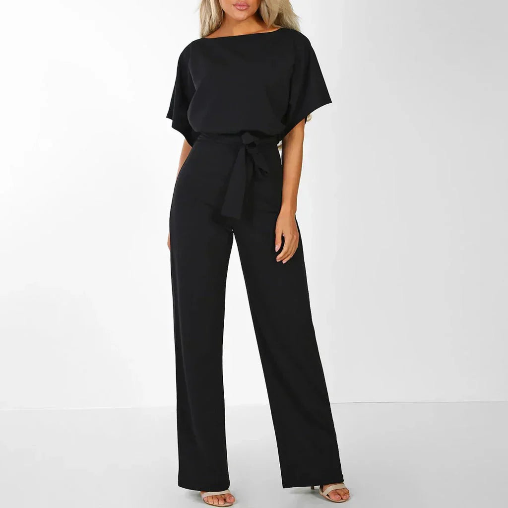 Isabelle Women's Minimalist Jumpsuit – Elegant One-Piece Outfit with Relaxed Fit & Timeless Style