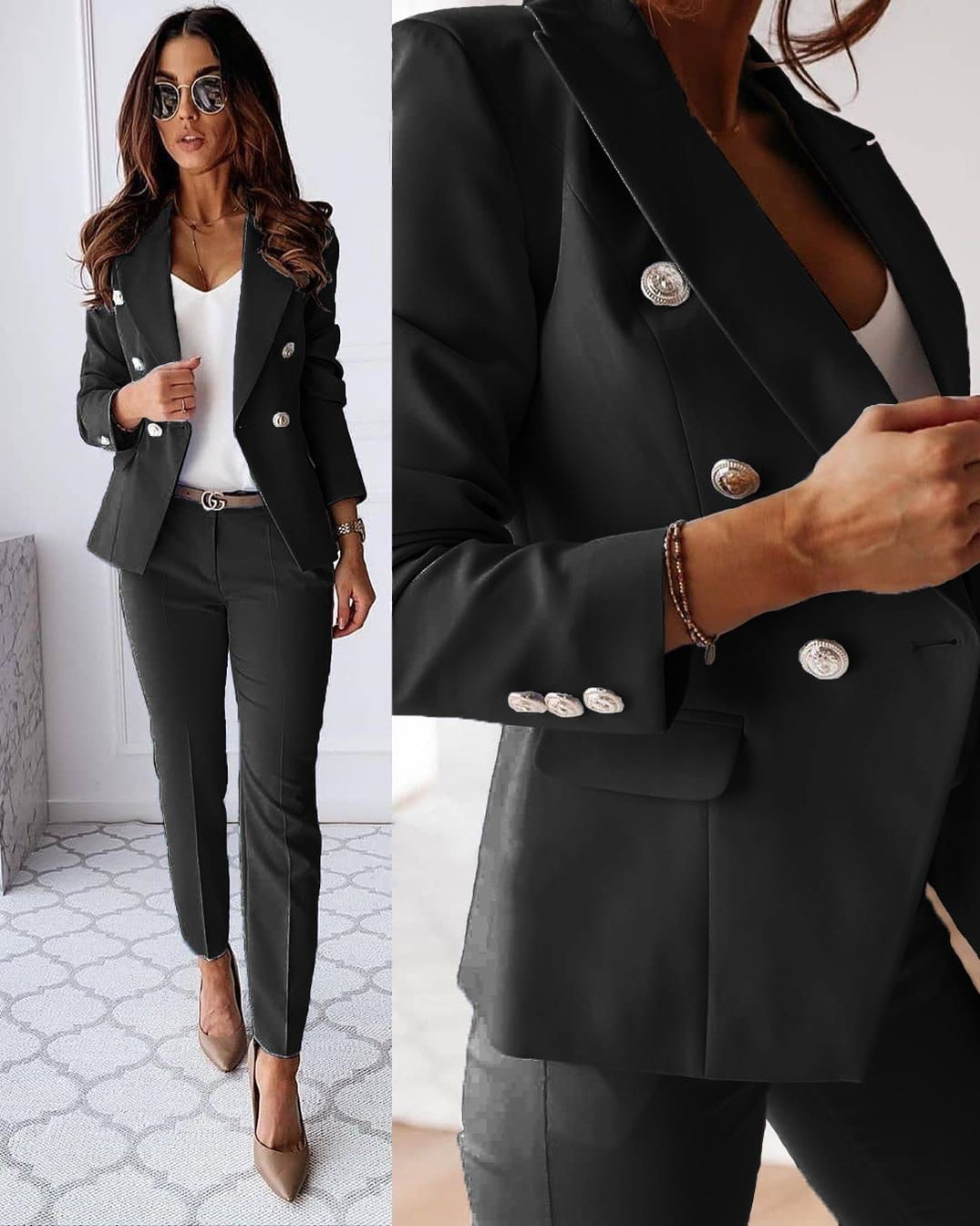 Victoria Women's Suit – A Modern Set with a Sharp Blazer & Chic Tailored Trousers
