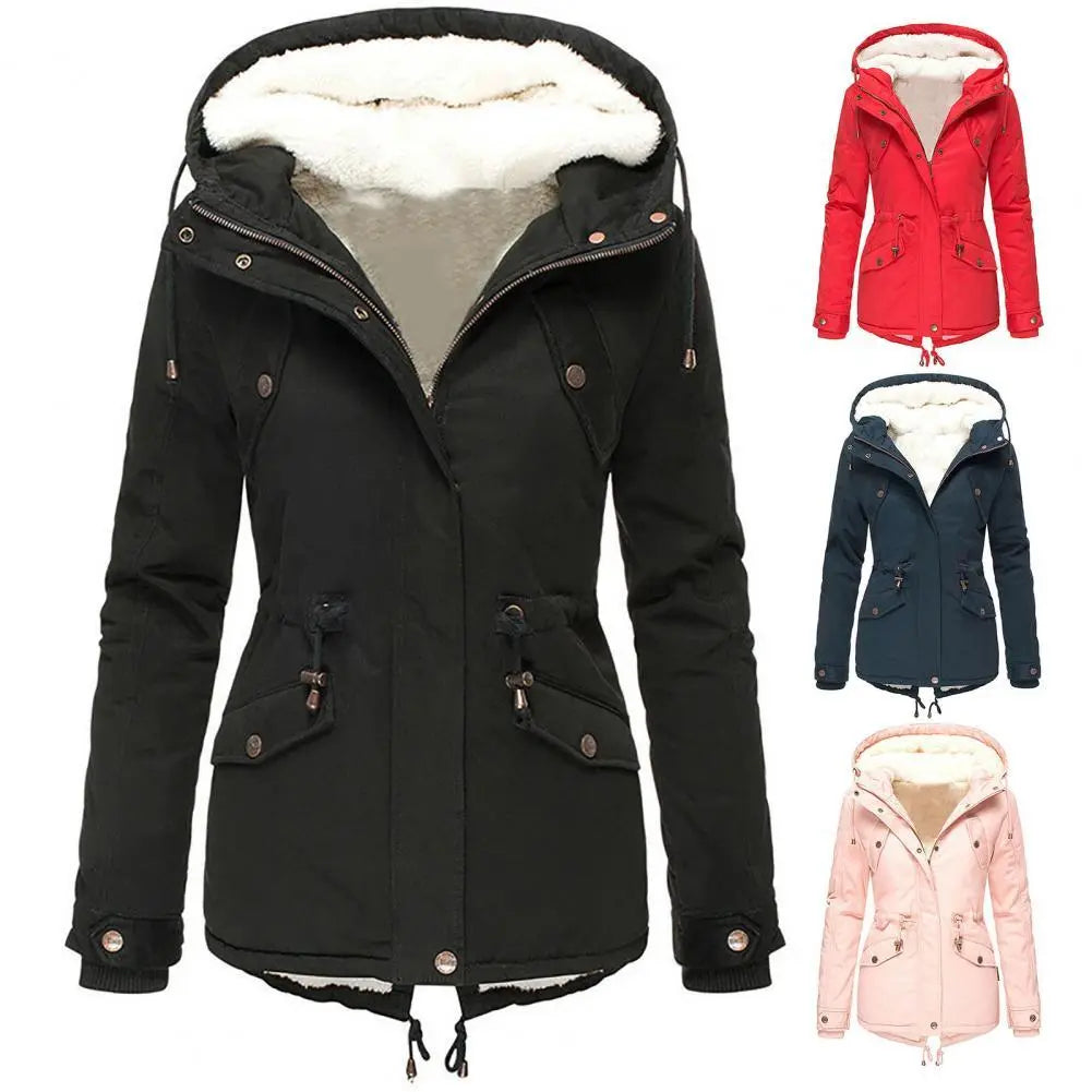 Pilar Women's Winter Jacket – Warm Waterproof Hooded Coat with Soft Lining