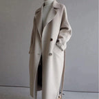Madeleine Women's Long Wool Coat – Elegant Tailored Winter Overcoat with Timeless Style