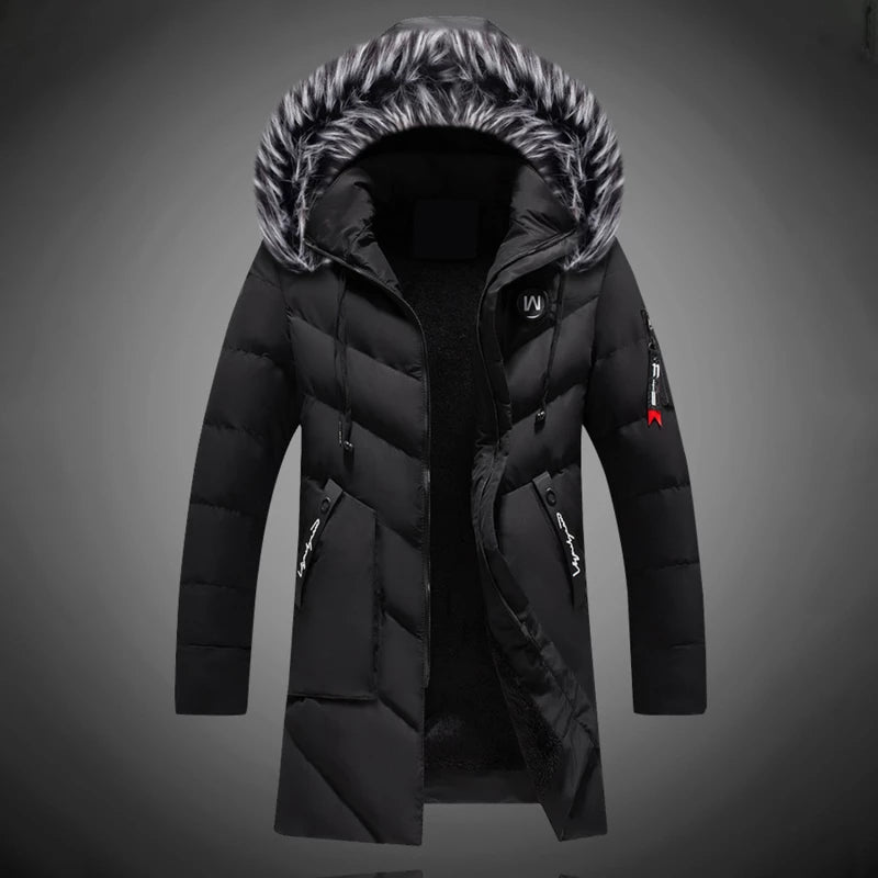 Nolan Men's Winter Parka – Insulated Water-Resistant Coat with Adjustable Hood