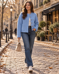 Aidan Women's Knit Cardigan – Button-Up Front, Full-Length Sleeves & Side Slip Pockets