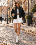 Christopher Women's Fleece Teddy Jacket – Button-Up Front, Zippered Pockets & Elastic Cuffs