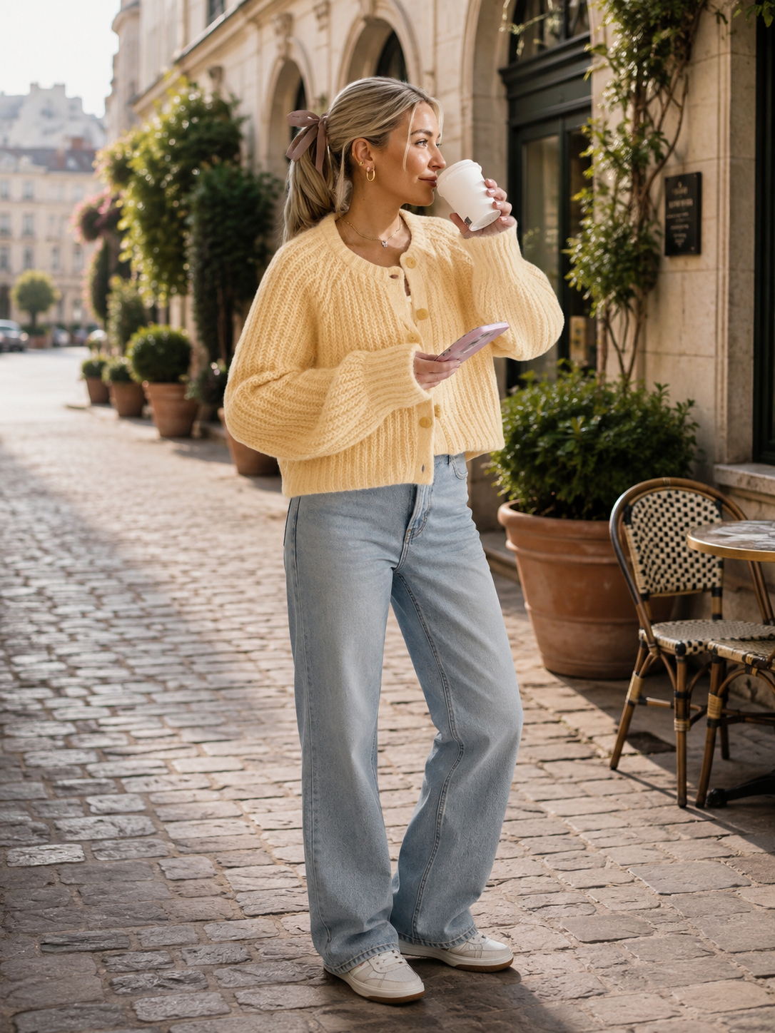 Joseph Women's Knit Cardigan – Button-Up Front, Dropped-Shoulder Design & Cozy Fit