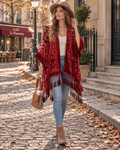 Kayleigh Women's Velvet Kimono – Open-Front Design, Flowing Fit & Versatile Layering