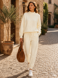 Rupert Women's Knit Lounge Set – Sweater, High-Waist Trousers & Plush Knit