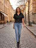 Molly Women's Satin Shirt – Tailored Fit, Button-Up Front & Lightweight Sheen