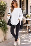 Thomas Women's Fleece Sweatshirt – Crewneck, Dropped-Shoulder Design & Cozy Fit