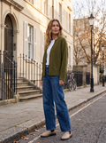 Katherine Women's Oversized Knit Cardigan – Flared Sleeves, Button-Up Front & Dropped-Shoulder Design
