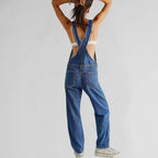 Charlotte Women’s Denim Jumpsuit – Slim Fit Button-Up Jeans Playsuit for Casual Chic