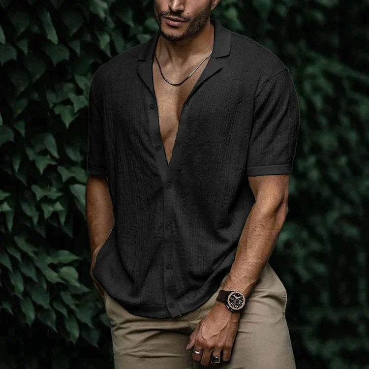 Leandro Men’s Linen Shirt – Breathable Summer Button-Up with Relaxed Fit