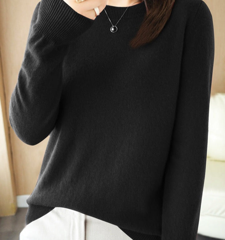 Isadora Women's Knit Sweater – Elegant Soft Pullover with Timeless Modern Style