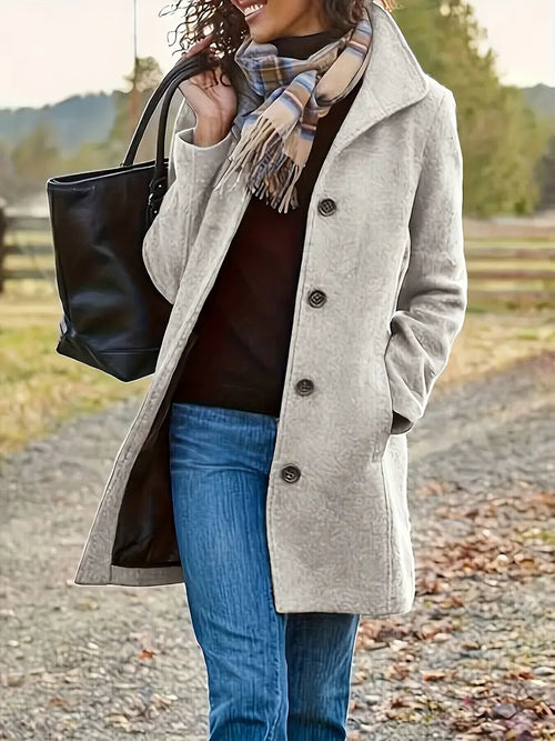 Brianna Women’s Winter Coat – Elegant Warm Long Coat with Feminine Tailored Fit