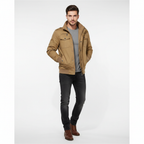 Dean Bomber Jacket for Men – Cozy Pilot-Style Jacket with Fleece Lining & Mandarin Collar