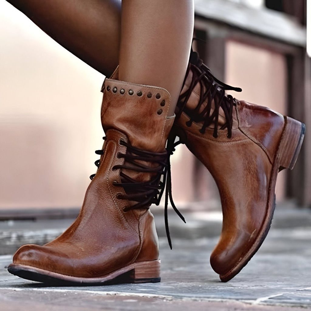 Alessia Women’s Leather Ankle Boots – Elegant Comfortable Premium Everyday Booties