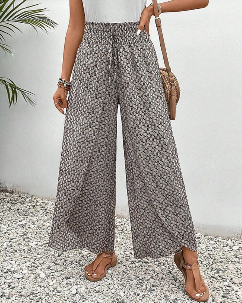 Henriette Women’s High-Waist Wide Leg Trousers – Elegant Comfortable Flared Pants