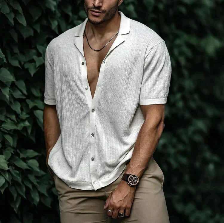 Leandro Men’s Linen Shirt – Breathable Summer Button-Up with Relaxed Fit