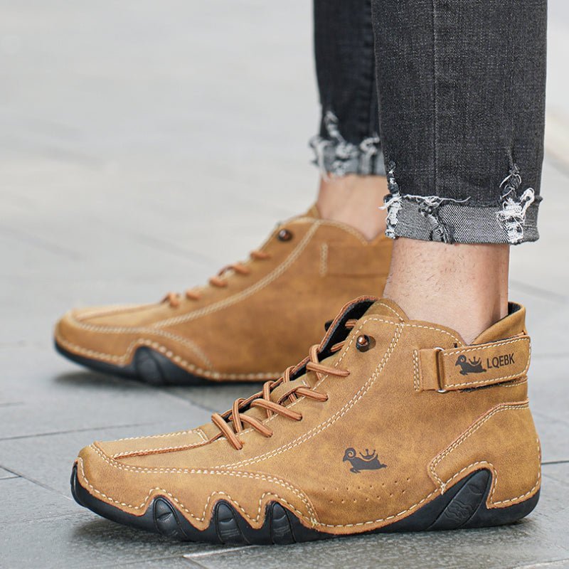 Eric Men’s Leather Shoes – Breathable Lace-Up Comfort Shoes for Business & Casual Wear