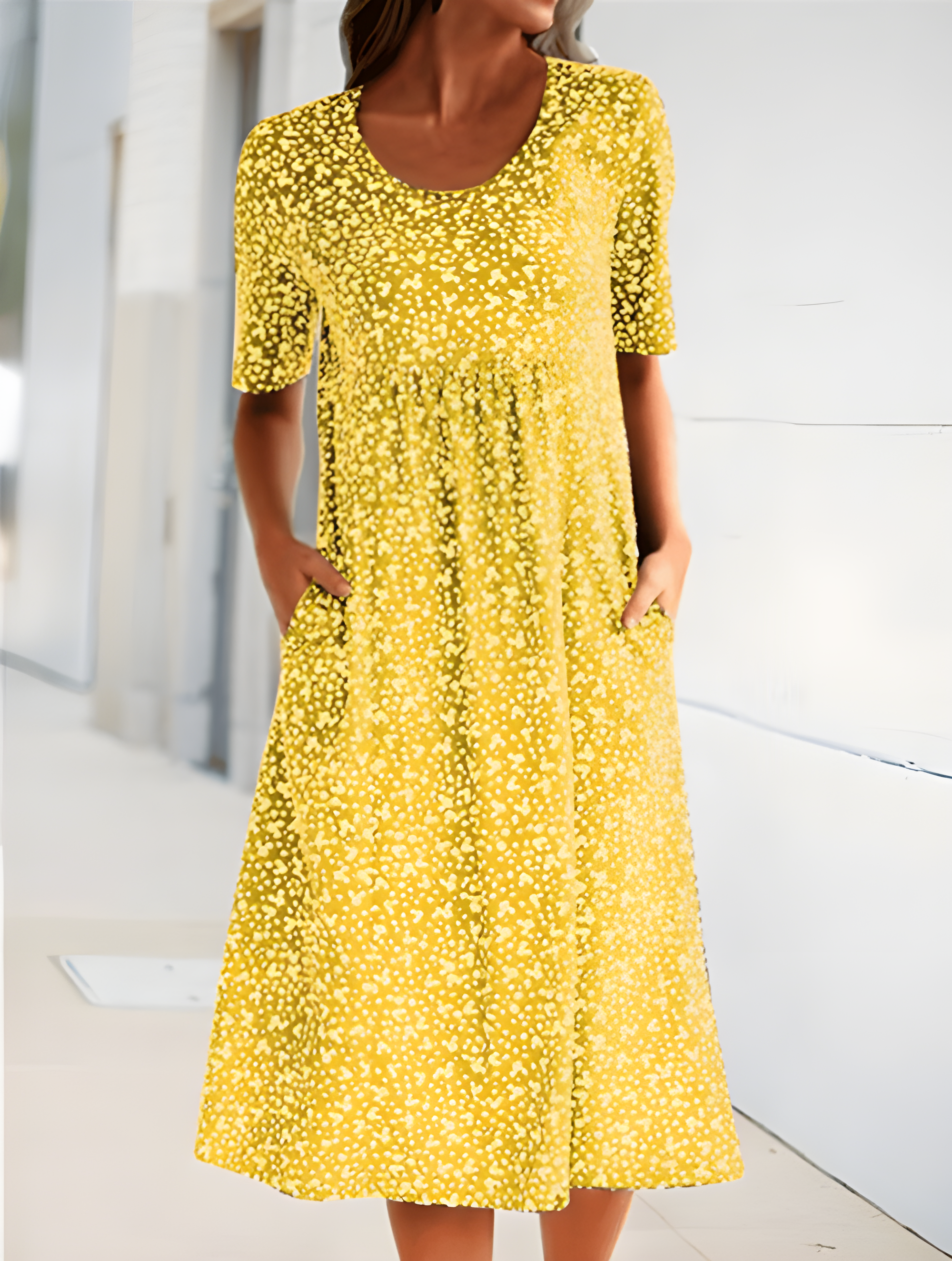 Elowen Women's Lightweight Summer Dress with Elegant Relaxed Silhouette