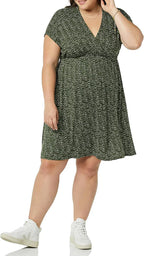 Delphia Women's Surplice Floral Mini Dress with Short Sleeves