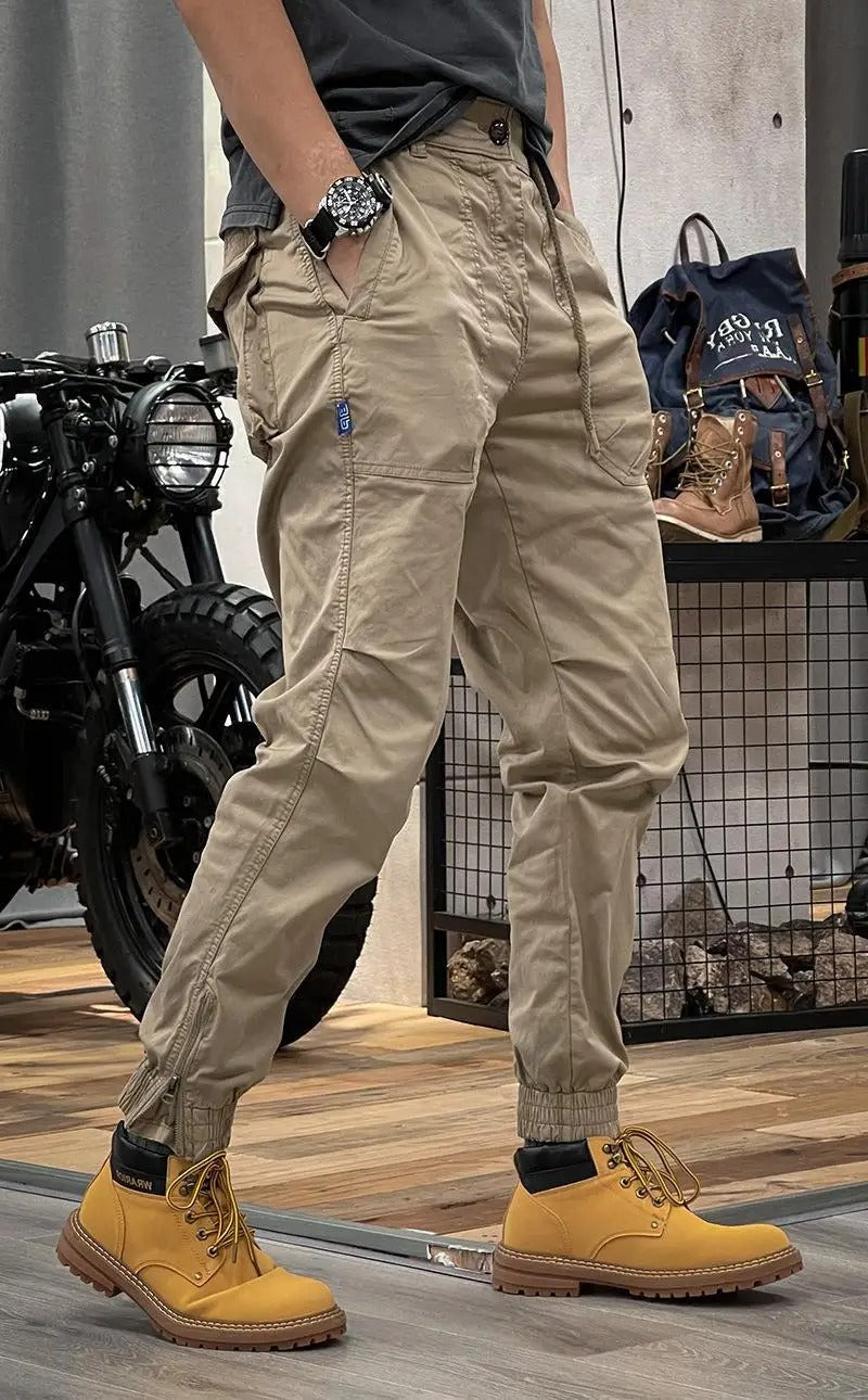 Niels Men's Stretch Cargo Pants – Comfortable Spandex Utility Pants for Daily Wear