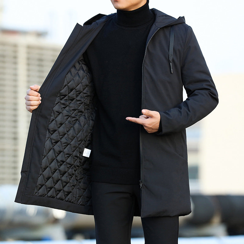 Laura Men's Winter Jacket – Long, Waterproof with Adjustable Hood & Insulated Lining