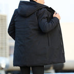 Laura Men's Winter Jacket – Long, Waterproof with Adjustable Hood & Insulated Lining