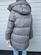 David Women's Winter Coat – Cozy, Thick with Built-In Hood & Zip Closure