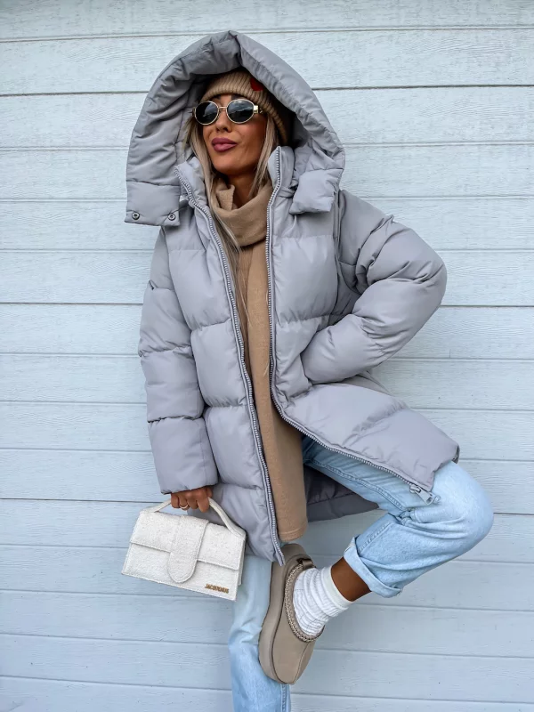 David Women's Winter Coat – Cozy, Thick with Built-In Hood & Zip Closure
