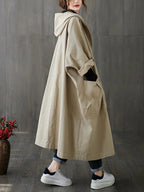 Tara Women's Trench Coat – Long With Hood Coat with an Sophisticated Fit for Rainy Days