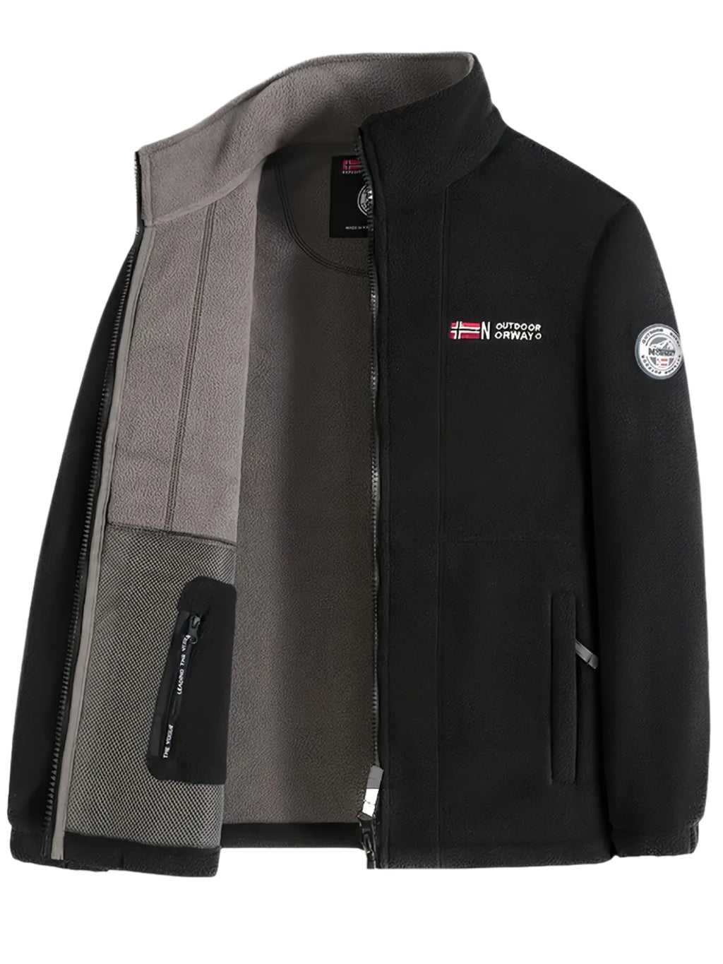 Felix Men's Outdoor Fleece Jacket – Gentle, Lightweight Warmth with a Protective Collar