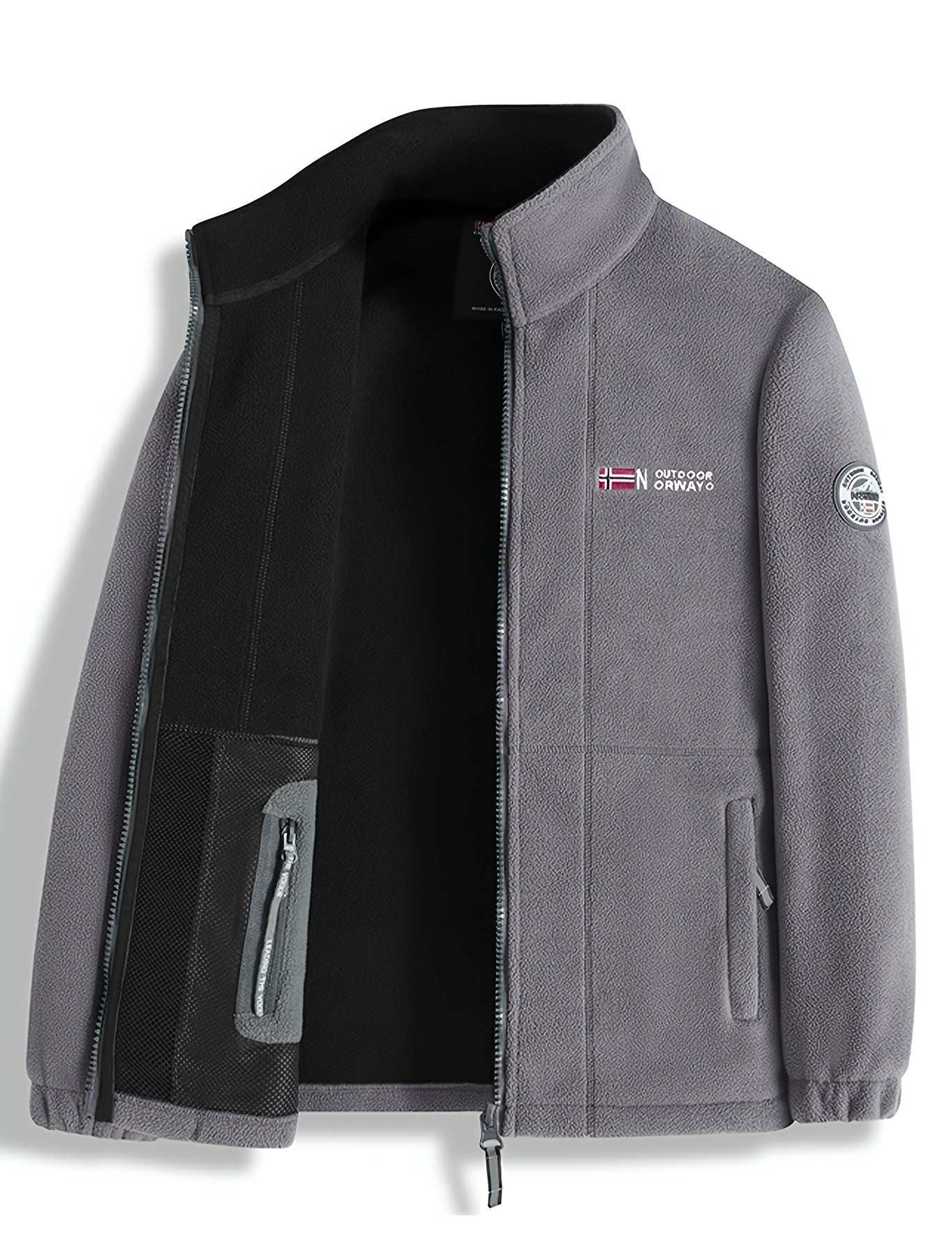 Ronan Men's Outdoor Fleece Jacket – Lightweight Thermal Zip-Up with High Collar