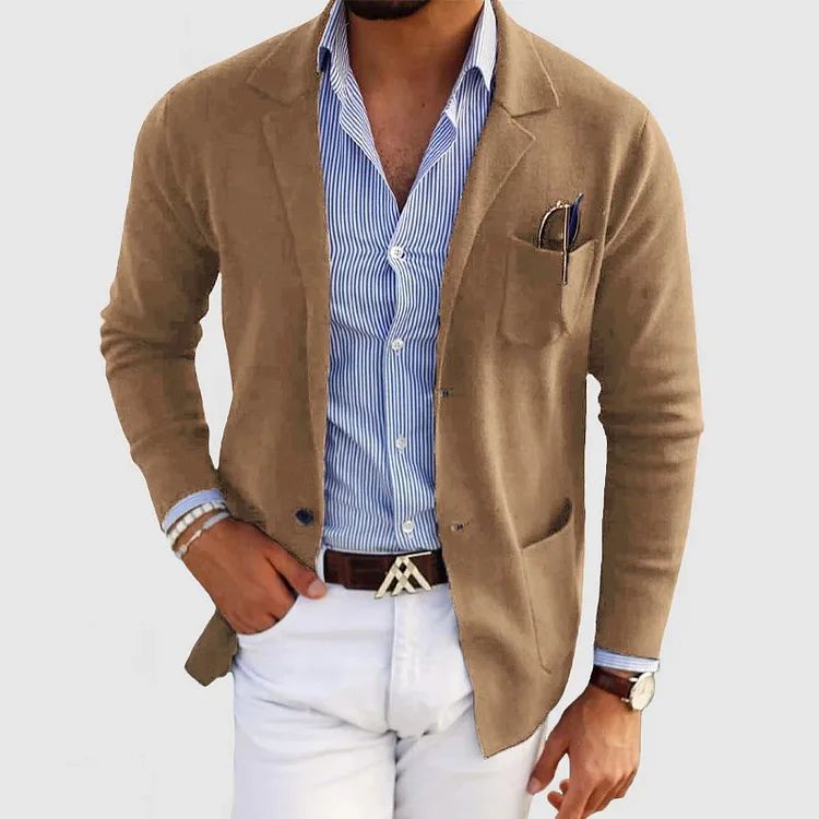Maxwell Men's Wool Blazer – Classic Smart Casual Jacket with Timeless Tailored Fit