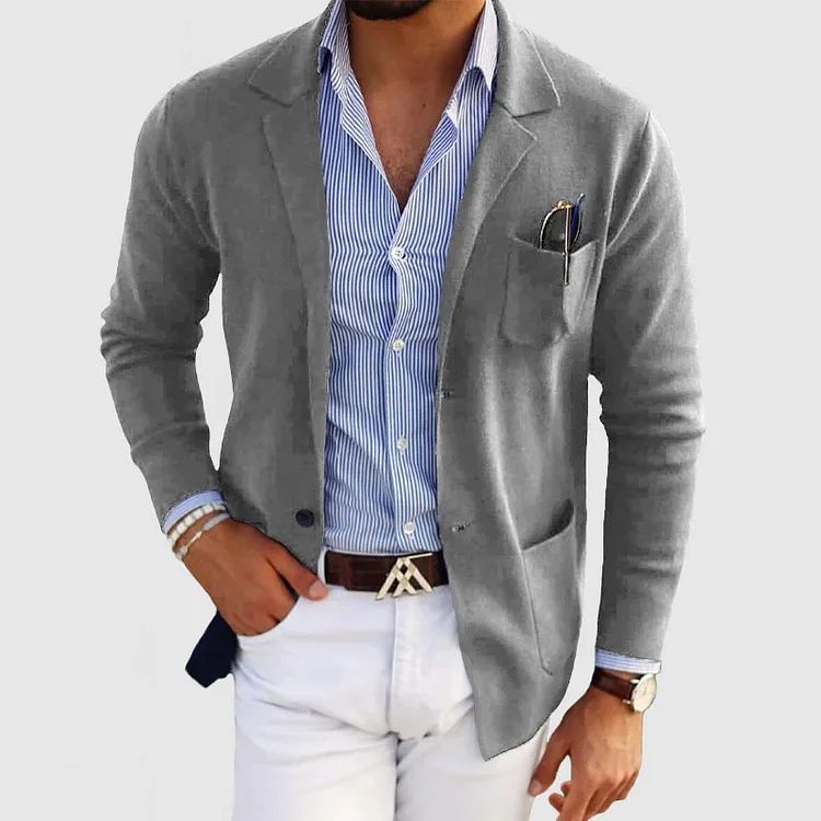 Maxwell Men's Wool Blazer – Classic Smart Casual Jacket with Timeless Tailored Fit