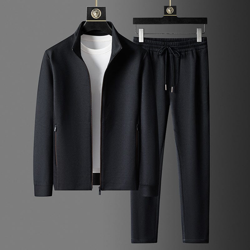 Nathan Men's Sophisticated Tracksuit – Premium Zip-Up Set with Tapered Trousers & Breathable Fabric