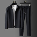 Nathan Men's Sophisticated Tracksuit – Premium Zip-Up Set with Tapered Trousers & Breathable Fabric