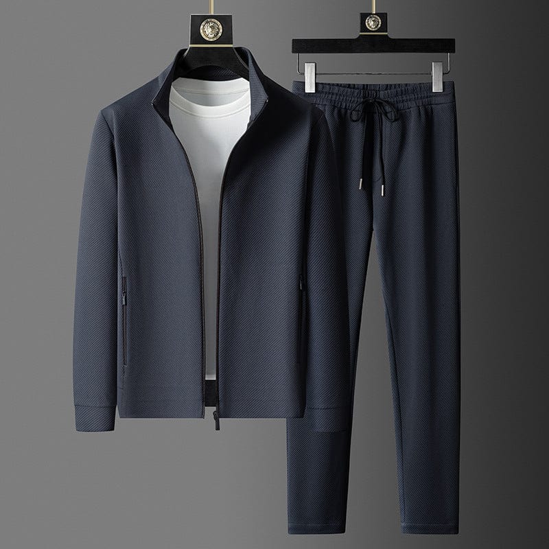 Dominic Men's Premium Tracksuit Set – Zip-Up Jacket with Tapered Joggers & Breathable Stretch Fabric
