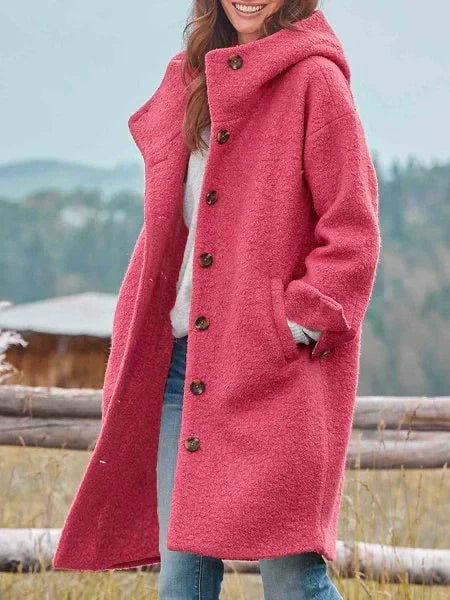 Geneviève Women's Premium Wool Coat – Elegant Long Winter Coat for Everyday Sophistication