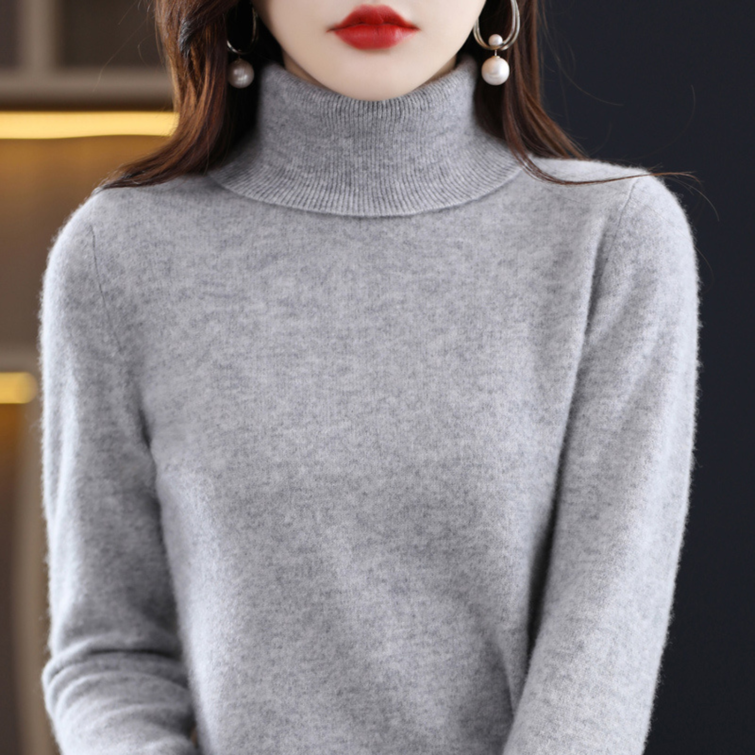 Cressida Women's Cashmere Turtleneck Sweater – Premium Soft Knit with Lightweight Warmth