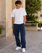 Evander Men's Straight-Leg Cargo Trousers with Relaxed Fit & Utility Pocket Design