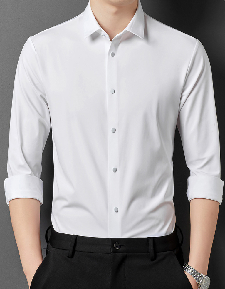 Matteo Men's Wrinkle-Free Shirt – Stretch Button-Up Shirt for Business & Casual Wear